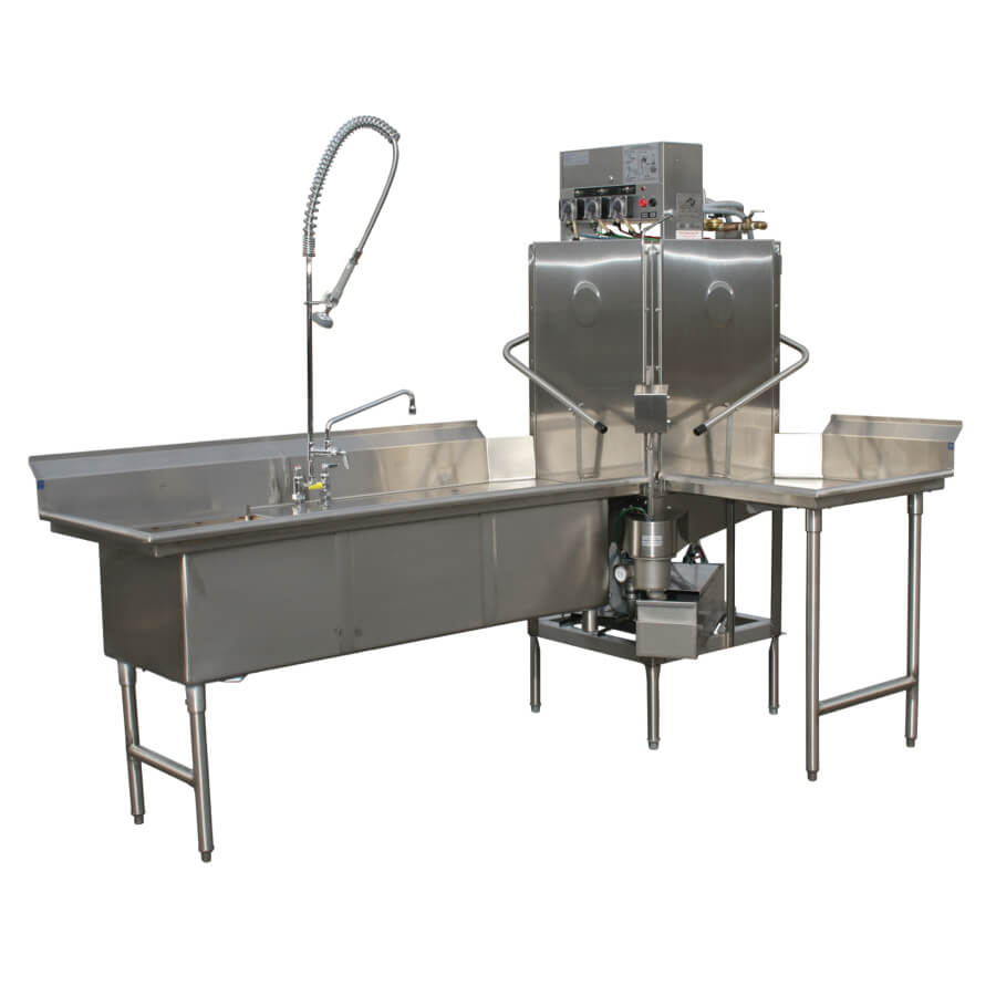 upright dish machine afb table and machine