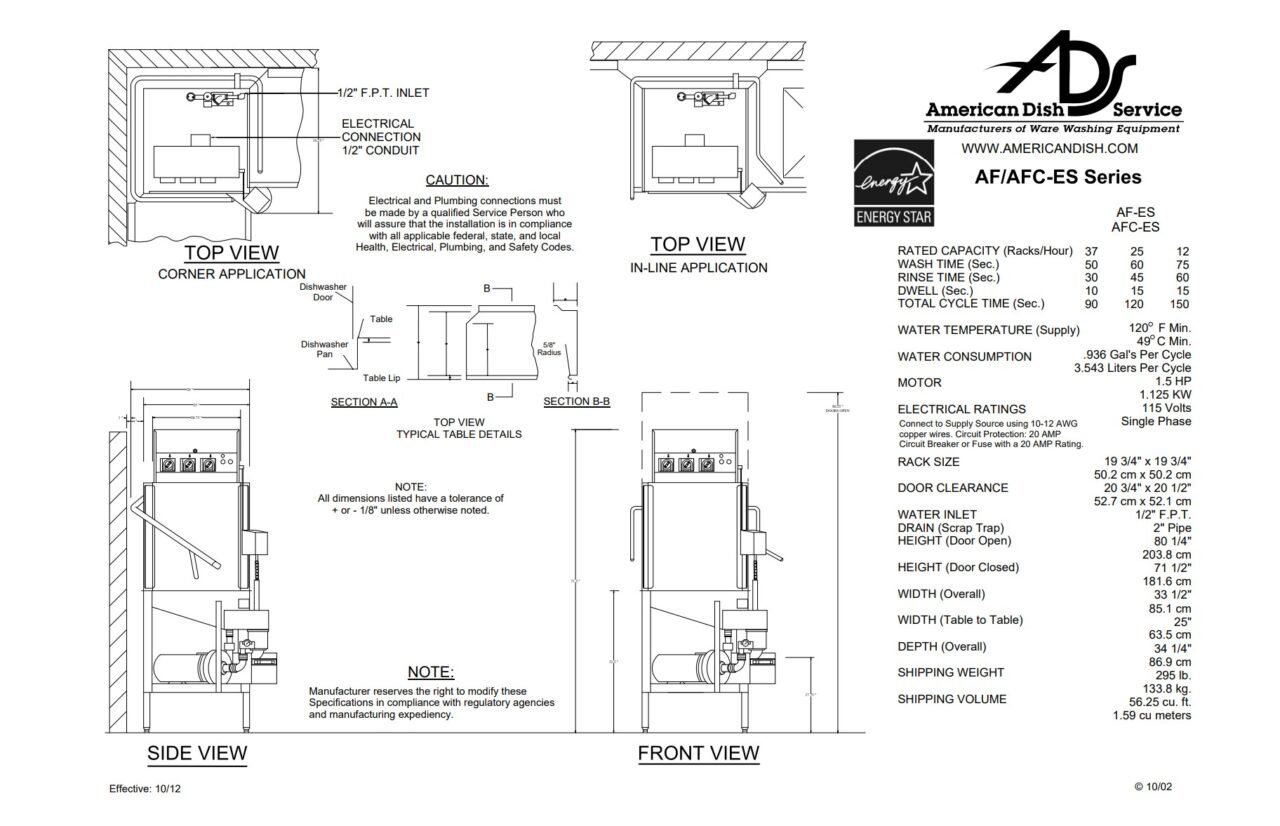 Commercial Upright Dishwashing Machine American Dish Service