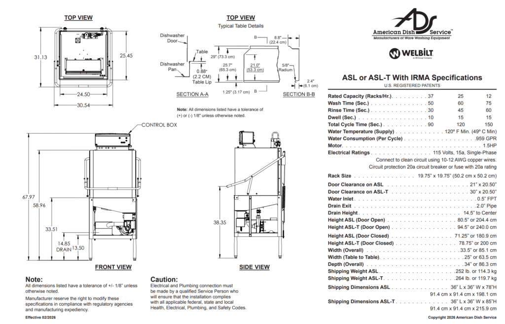 Multi-Use Undercounter Dish Machine | American Dish